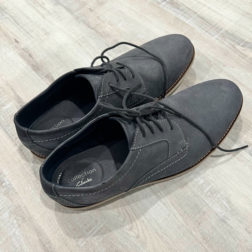Clarks men’s derby shoe - Size 12 - Excellent condition - Blue-ish Gray
